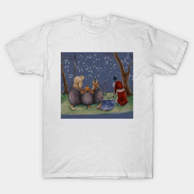 A company of dogs look at the stars. T-Shirt by kacia